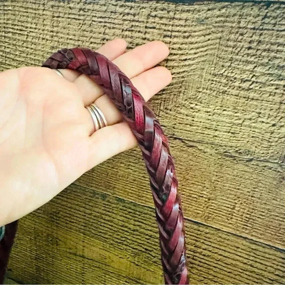 NWOT Rare Brighton Heart ♥️ Charm W Tassel Red/Burgundy Barbados Ziptop Hobo - Picture 9 of 13